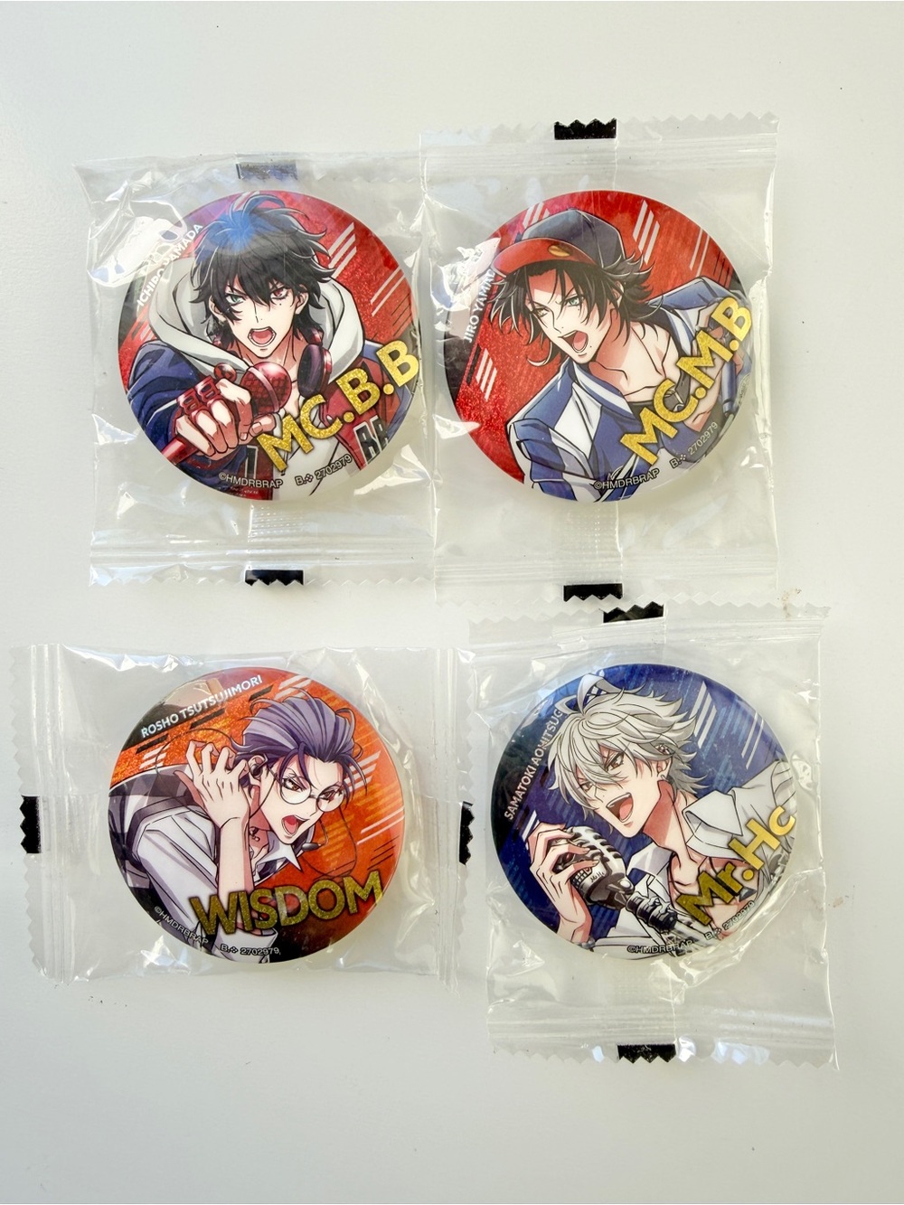 Hypnosis Mic Division Rap Battle Button Pins Lot of 4 Anime Japan Ichiro Samatok